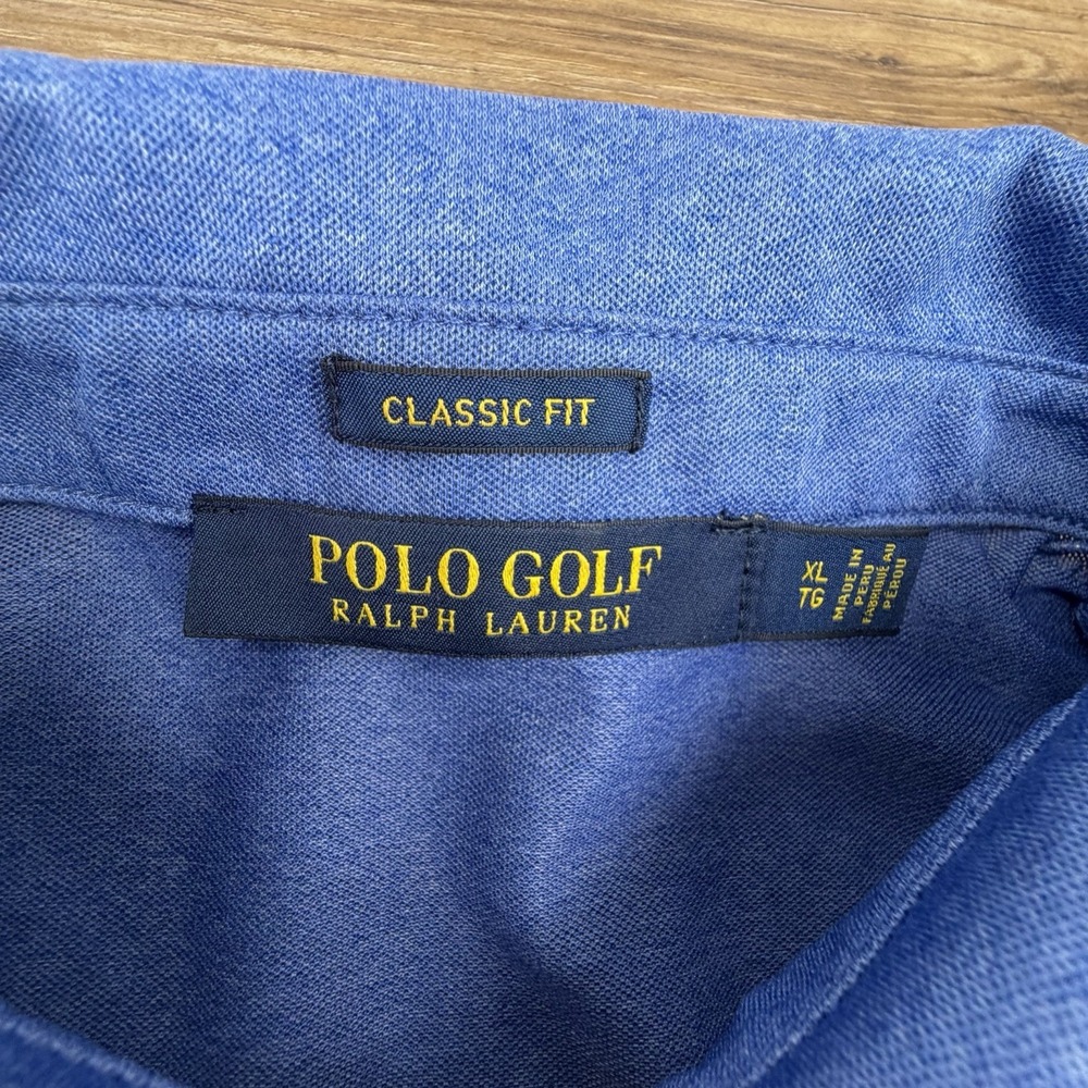 Polo Ralph Lauren Men's Blue Polo Shirt Size XL Short Sleeve Metal Button Golf - Picture 4 of 7